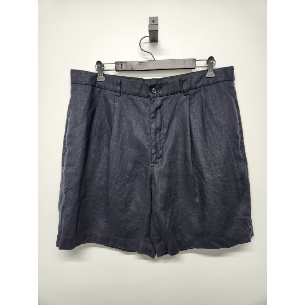 346 Brooks Brothers Men's 100% Linen Shorts, Size 38, In Navy Color. 8in Inseam